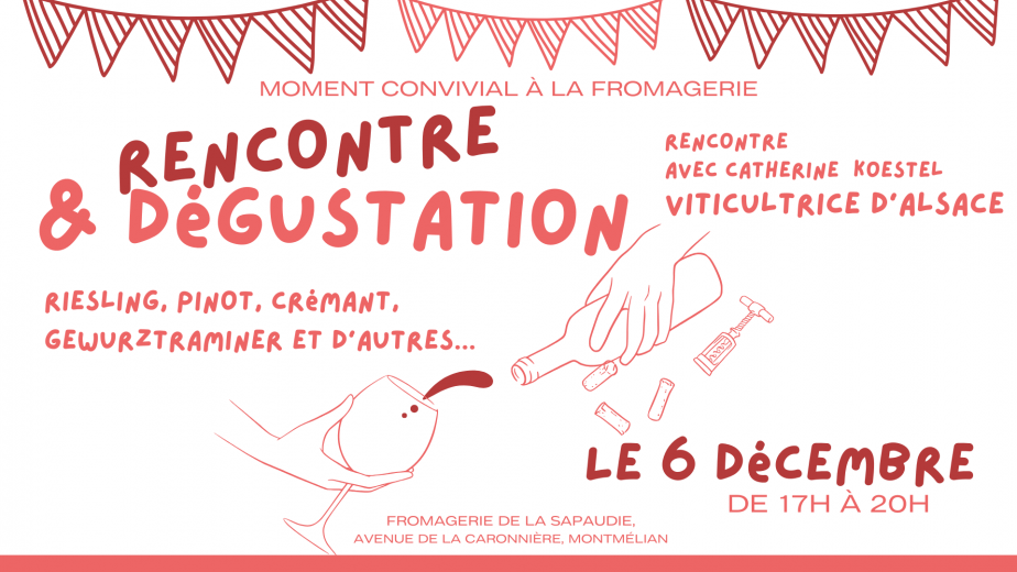 Rencontre et dégustation de vins d'Alsace - Domaine Koestel - à la Fromagerie de la Sapaudie